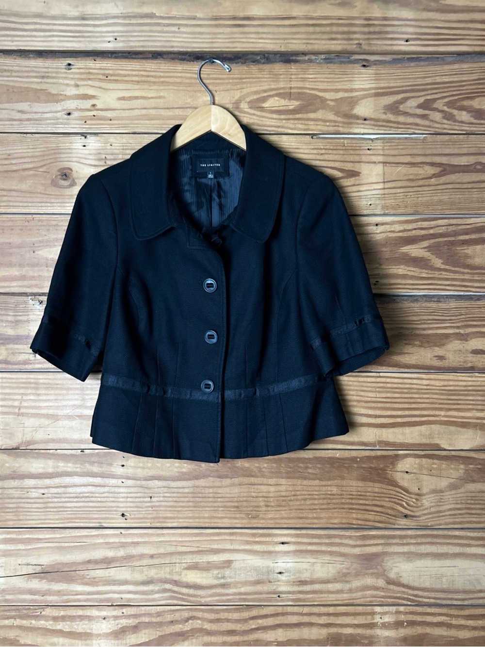 The Limited Black Short-Sleeve Tailored Blazer